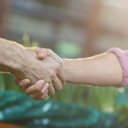 People shaking hands